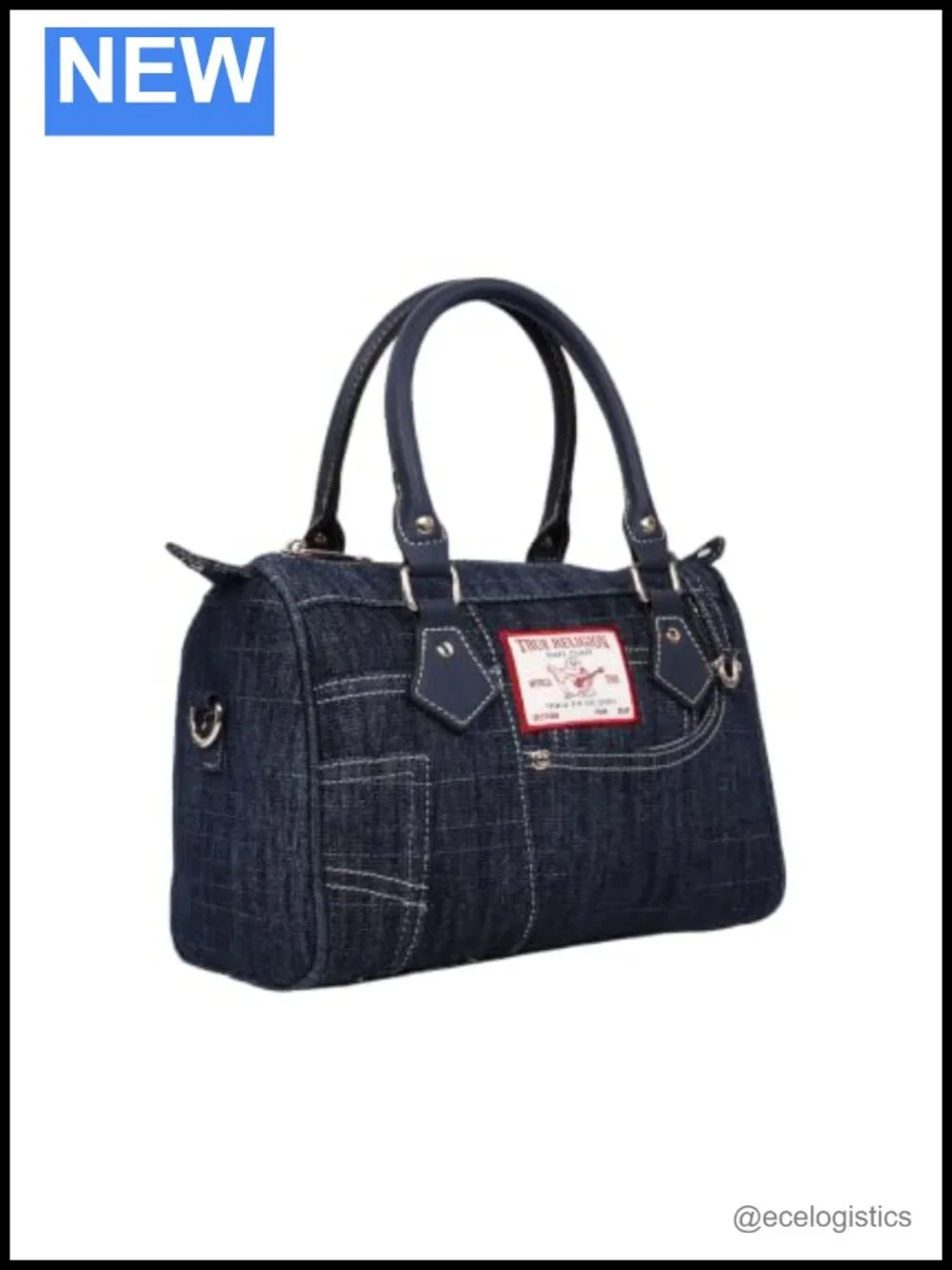 True Religion Denim Heritage Satchel with Crossbody Strap